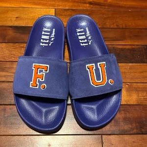 Fenty x Puma Blue F. U. slides womens 9